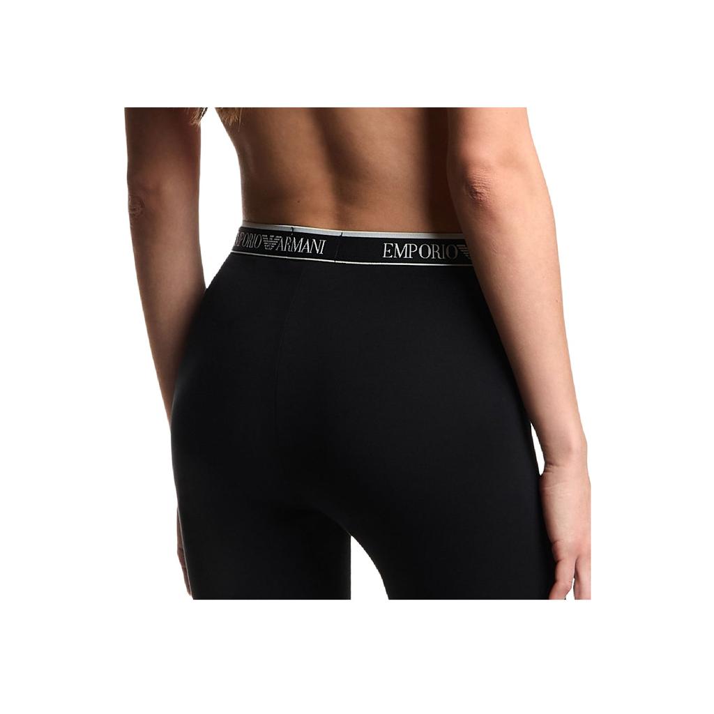 Emporio Armani Solid Color Logo Striped Cotton Leggings Women Leggings EW001901-AF15345-UC001