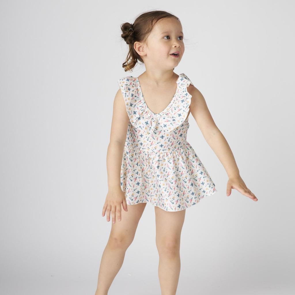 Marie Claire MC ENFANTS Ruffle Collar One-Piece Swimsuit for Toddlers, Size 125701 OWT 130