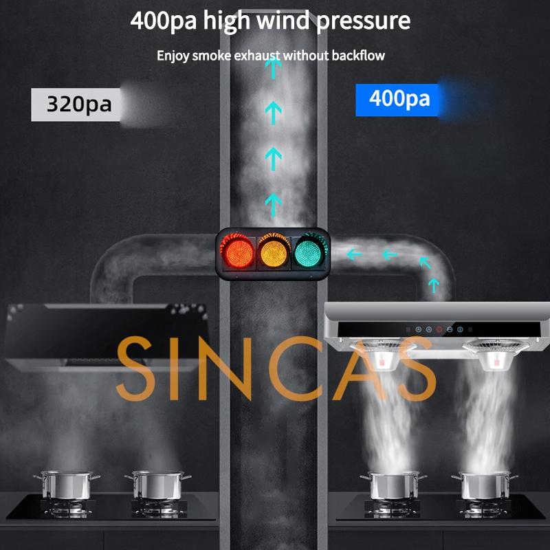 Ultrathin Range Hood For Kitchen Top Suction Dual Motor Strong Suction Force Kitchen Ventilator Energy Conservation Wide 710mm