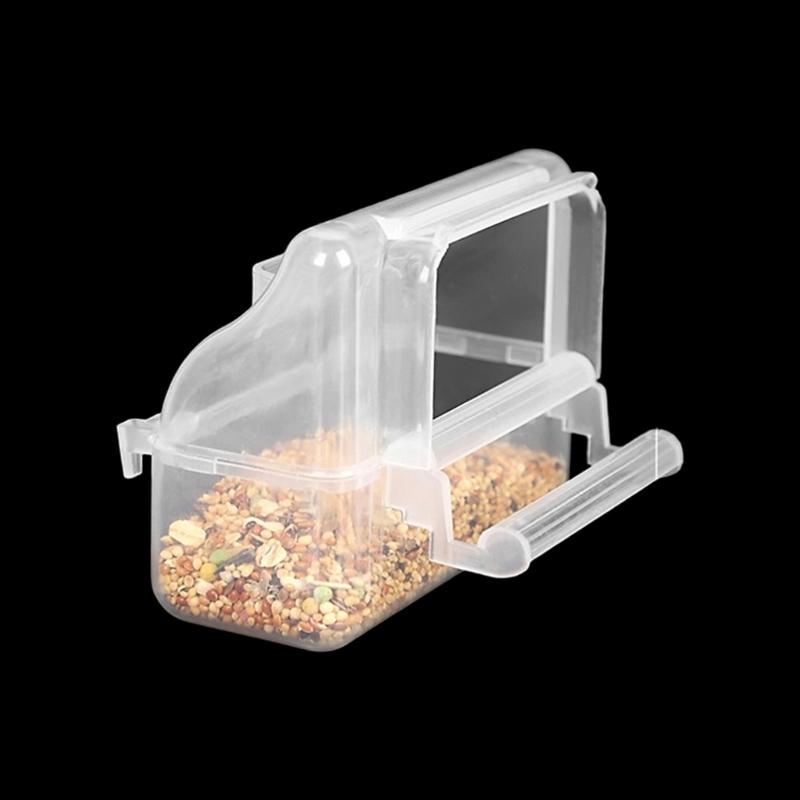Transparent Bird Feeders for Easy Monitoring of Food Level and SpillProof Design Feeding Station for Bird Cage Hanging