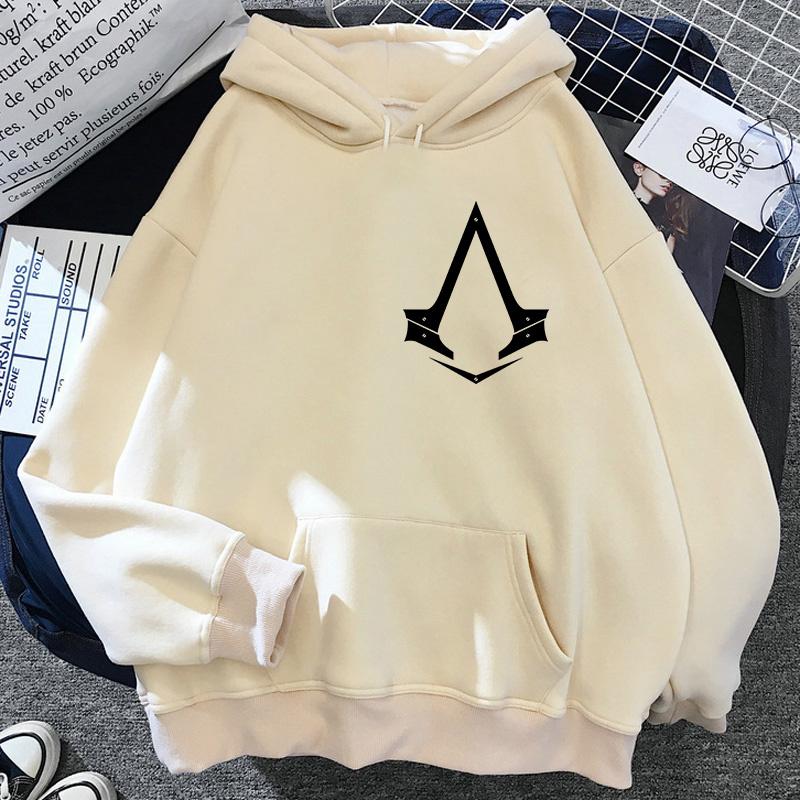 Assassins Creed Hoodie Bedruckt Damen Lässig Mode Kapuzenshirt Langärmlig Pullover Sweatshirts Übergroße Unisex Kleidung