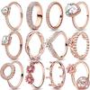 New 925 Sterling Silver Classic Sparkling Ring Exquisite Women's Light Luxury Pendant Ring Decoration Birthday Gift