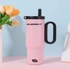 Big Mac Bingba Cup Stainless Steel Thermos Cup Large Capacity Portable Macaron Straw Cup