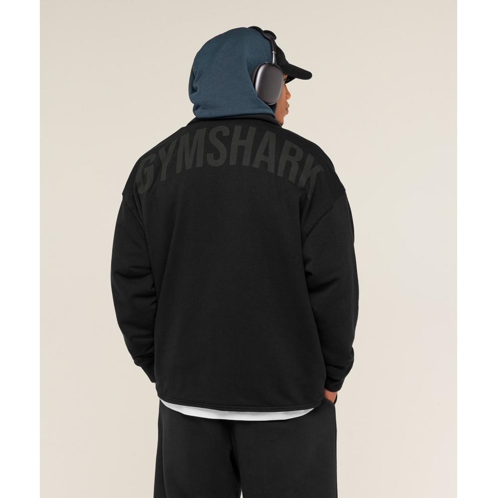 Gymshark Power Coach Jacket Gs Black Gs Asphalt Grey A4c3u Bcyl