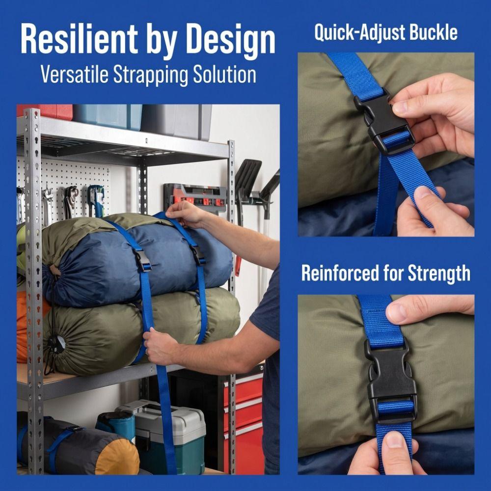 4 Pcs Portable Adjustable Packing Belt Polyester Baggage Secure Strap Travel Luggage Strap Packing