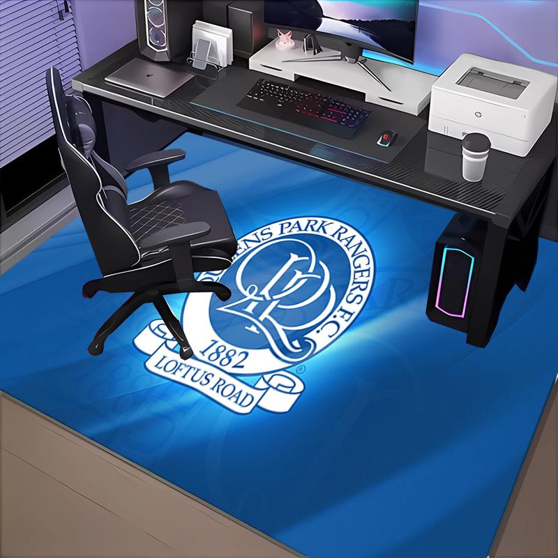 1PC Blue And White Queens Park Floor Mat for Living Room, Game Rooms, Office, Bedroom, Office Floor Mat Playful Design, Christmas fan gifts
