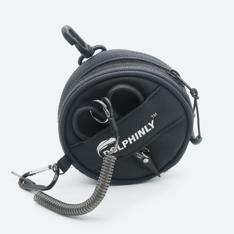 Multifunktionale Köder-Vorfach-Tasche mit Aufbewahrung für PE- und Carbon-Schnur, Schere und Lanyard