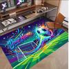Soccer Theme Soft Crystal Velvet Rug Custom Name & Text Print Non Slip Floor Rug for Bedroom Living Room