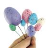 20Pcs Easter Foam Eggs Handmade Art Ornament Decorative Crafts Supplies for Children Adults DIY Photo Props