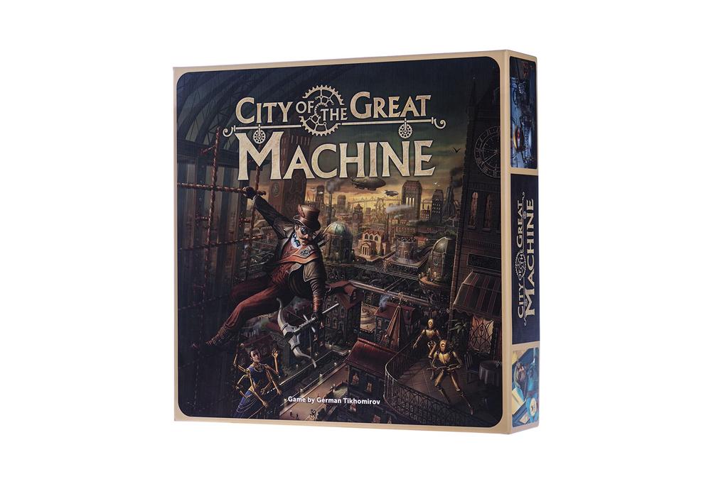 City of the Great Machine Board Game Players Ages Steampunk Hidden Moves Solo Average Playtime Minutes 1-4 14+ One-to-Many Co-op & 45-90