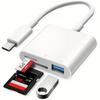 USB-C To SD/TF/Micro SD Card Reader OTG Adapter - High-Speed Data Transfer, Compact and Portable Design
