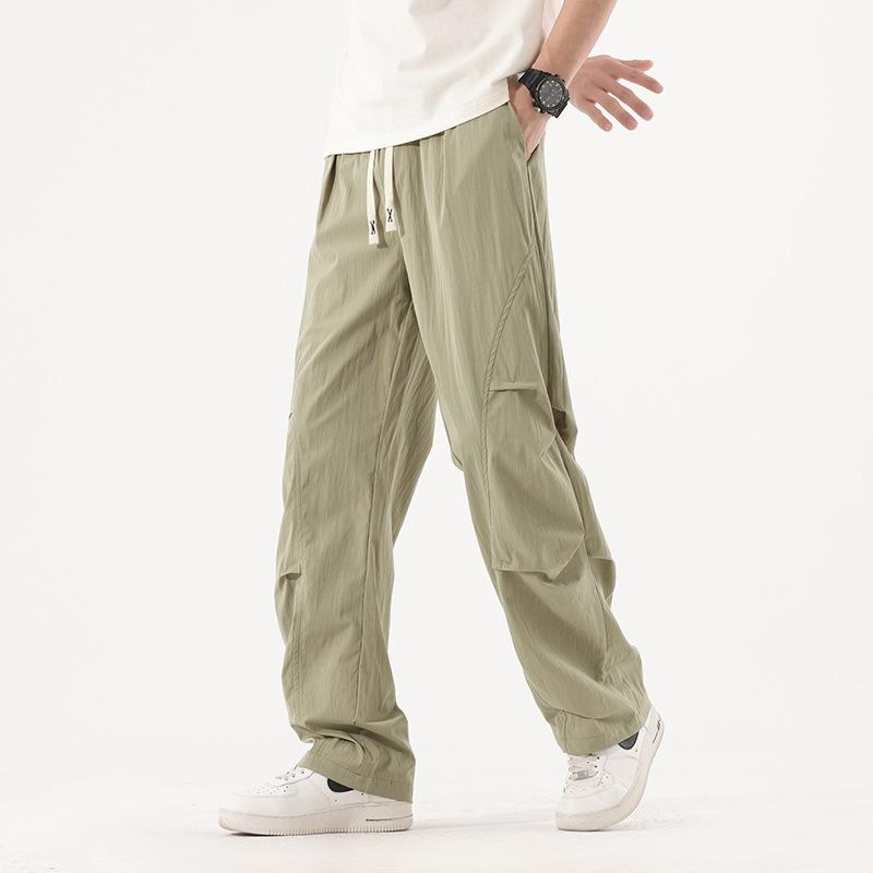 Spring and Autumn New Casual Pants Men's and Women's Couples Mountain Outdoor Men's Drawstring Wide Leg Straight Sports Pants