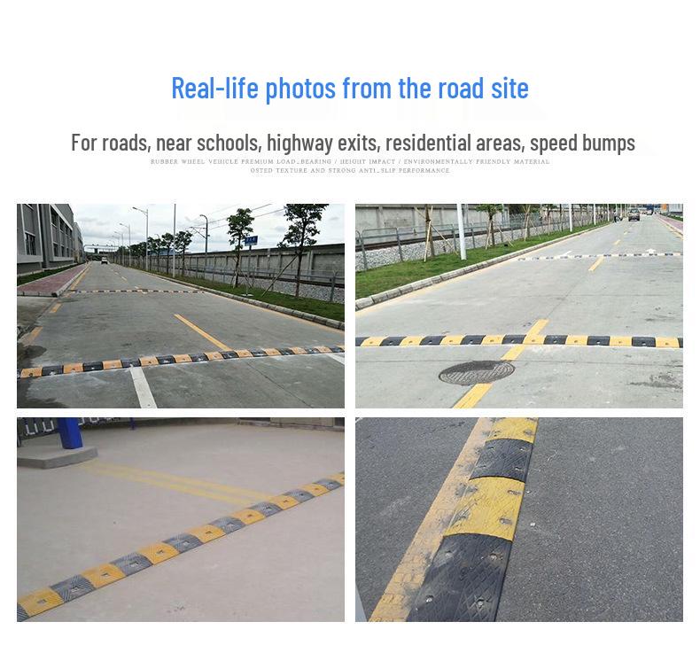 High Load Capacity Rubber Speed Bump for Car & Road Safety