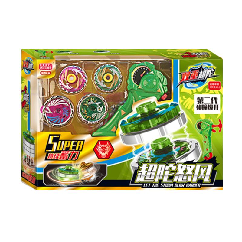 Children'S Toy Gyro Integrated Luminous Alloy Gyro Toy Battle Gyro Launcher Stall