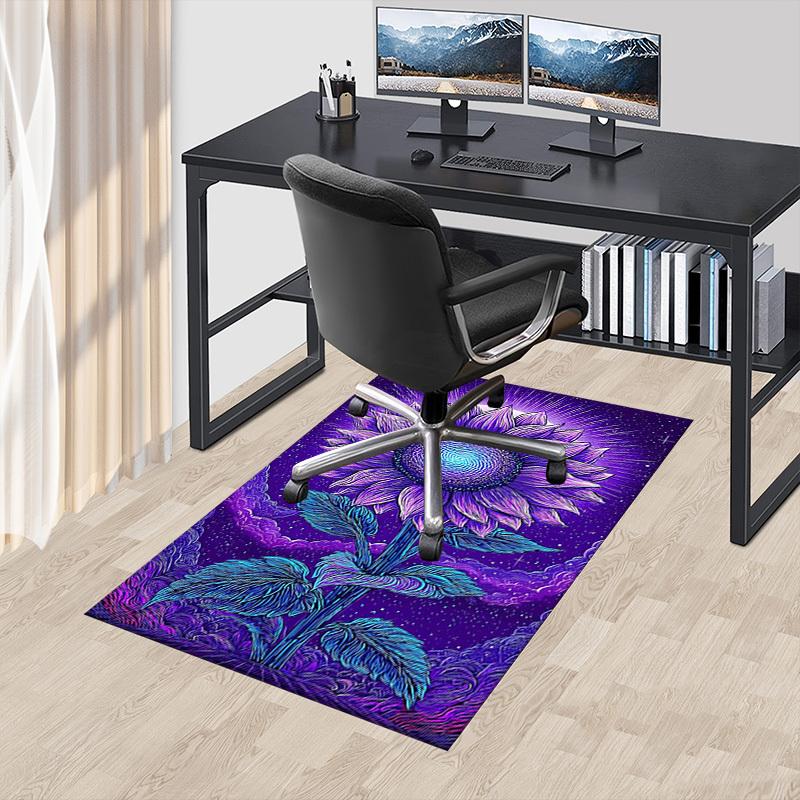 1PC Sunflower Night Extra Large Non Slip Floor carpet, Office, family, Studio   Large Area Rug Indoor Rugs, Bold Statement Piece