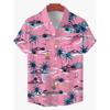 Camisa de playa estampada para hombre tejido ligero transpirable ropa casual de verano