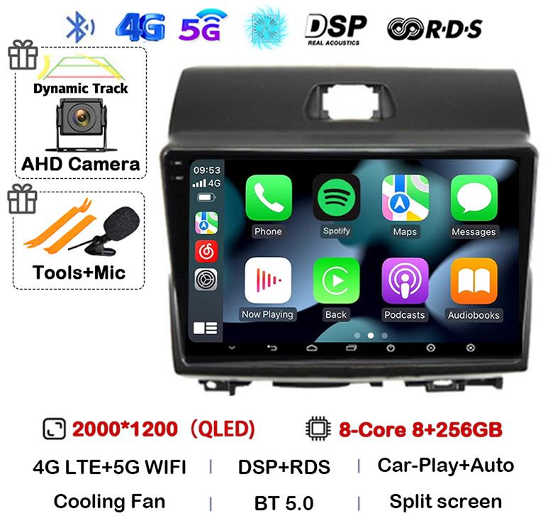 Android 14 Carpaly Auto Car Radio For KIA Ray 2011-2017 4G+WIFI GPS Navigation Video Multimedia Video Player Stereo 360 Camera