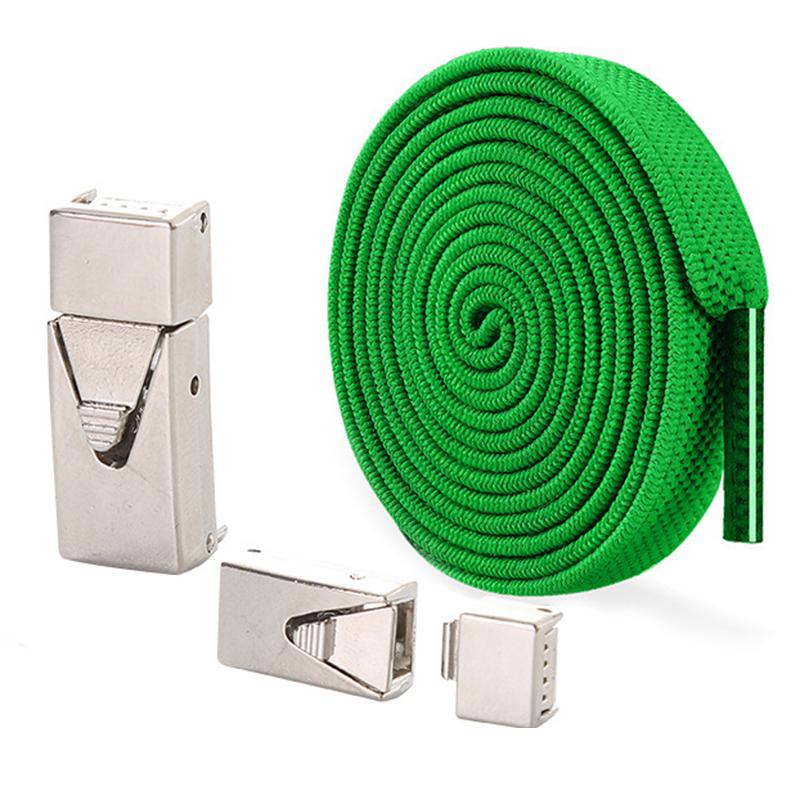 1 Pair 8mm No Tie ShoeLaces Press Lock Shoe Laces Without Ties Elastic Laces Sneaker Kids Adult Widened Flat Shoelace for Shoes