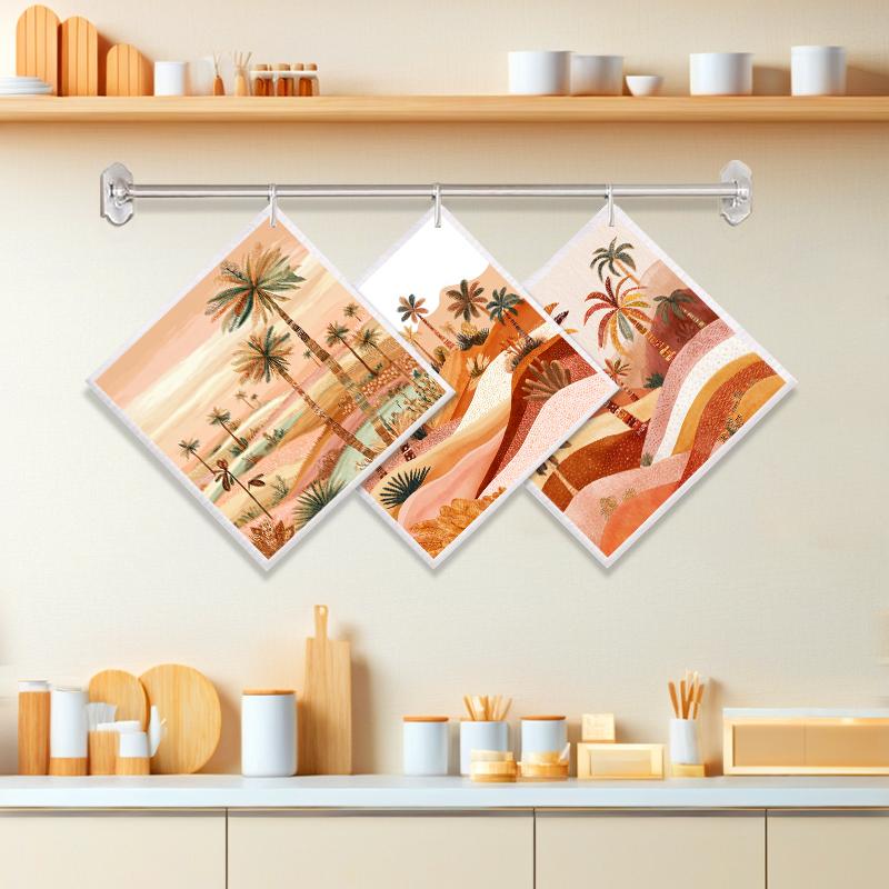 

6PCS Cleaning Dishcloths Reusable Kitchen Dish Towels Desert Tree Pattern Dishcloth Absorbent Lint Free Cloth Washable Duster Rags Tea Towels J107B-3PCS
