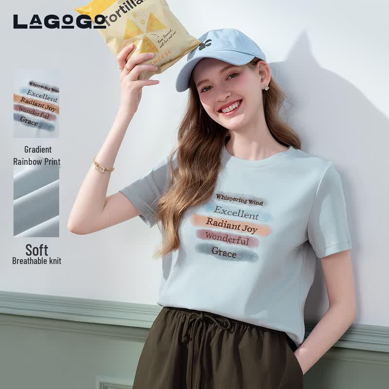 Женский летний топ LAGOGO из смесовой хлопковой ткани с вышивкой M