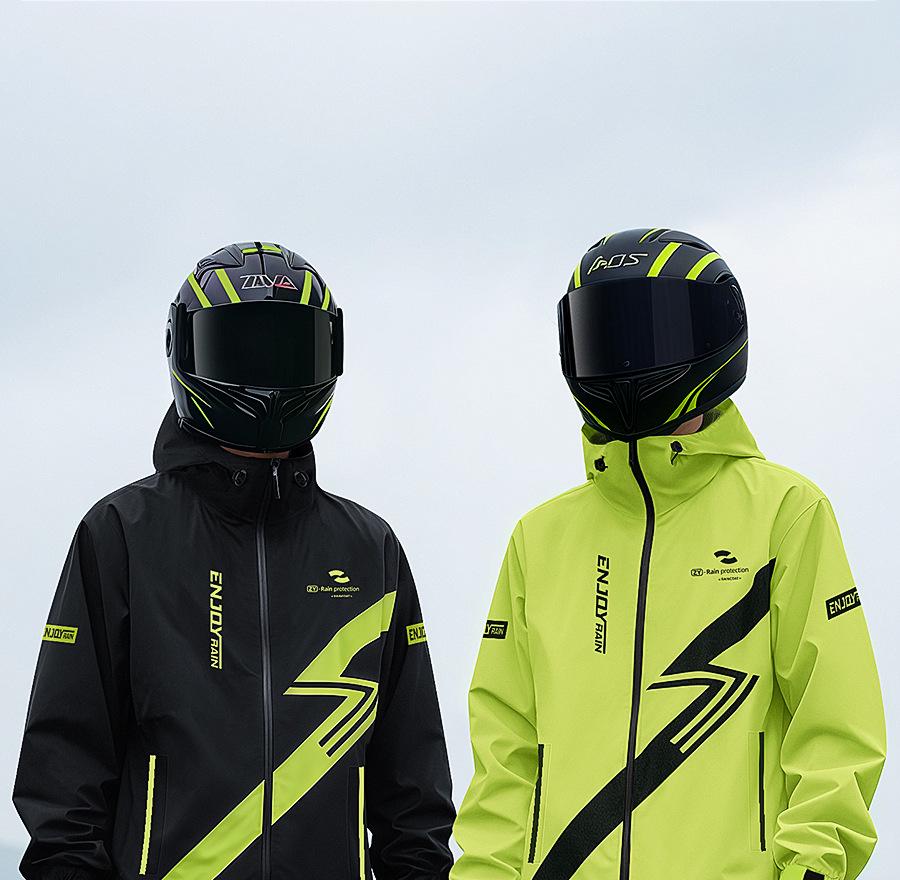 Men's Full Body Explosion-Proof Raincoat: Durable, Split-Type Rainproof Suit for Motorcycle Riders and Delivery Personnel.