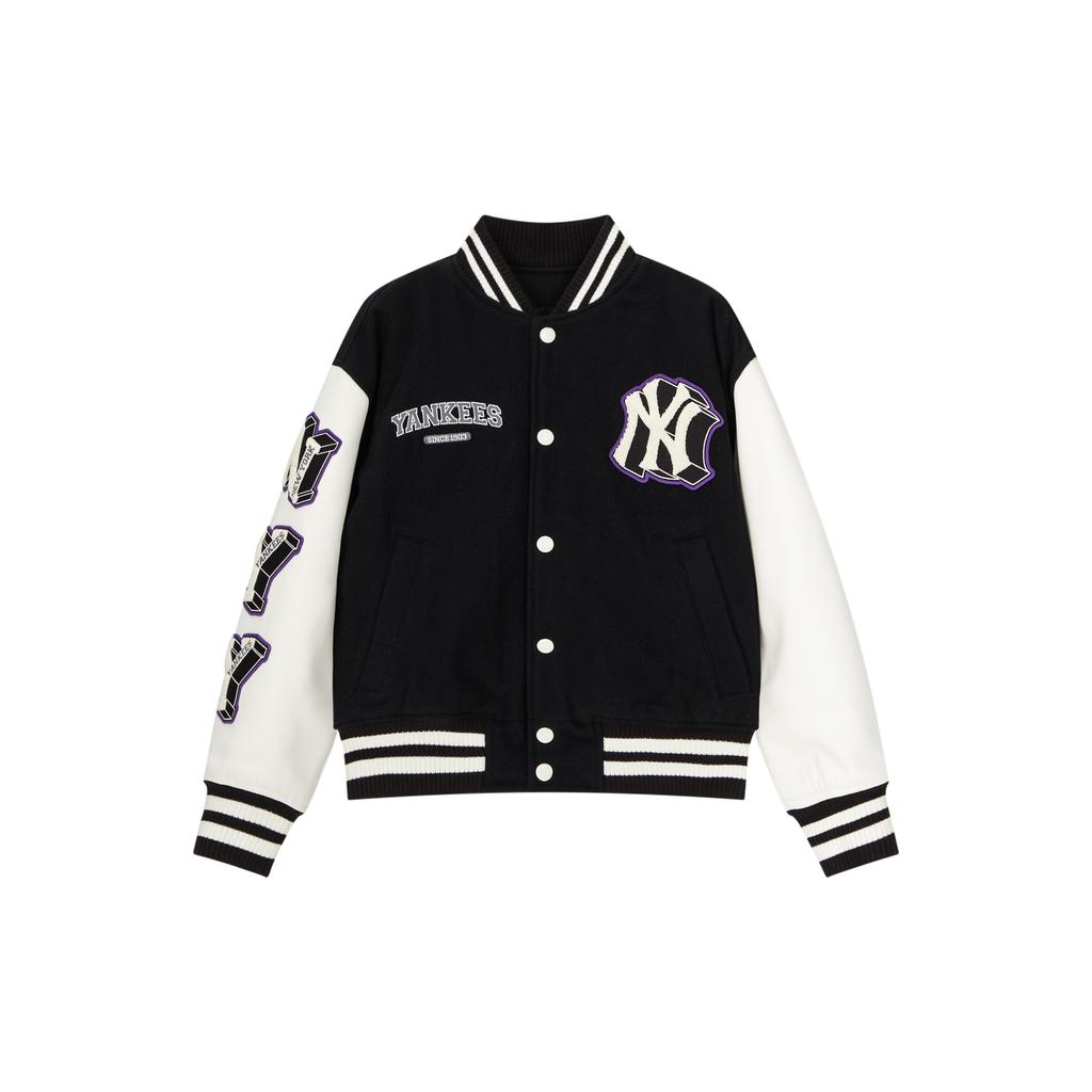 New MLB Baseball Jacket Unisex Black 3AJPV0234-50BKS