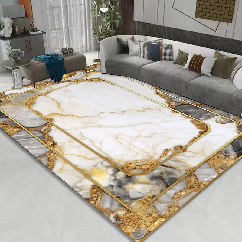 Nordic Luxury Large Carpet for Living Room Marble Texture Household Sofa Coffee Tables Mat Washable Room Decor Bedroom Area Rugs