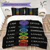 1PC Chakras Theme Bedding Quilt Set Quilt Cover Pillowcase Home Decoration Birthday Gift (1 * duvet cover + 2 * pillowcase, without core)A11