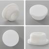 2pcs Washbasin Water Plug White Circular Silicone Overflow Hole Plug Suitable for Kitchen Sink Bathroom Bathtub Sealing Plug