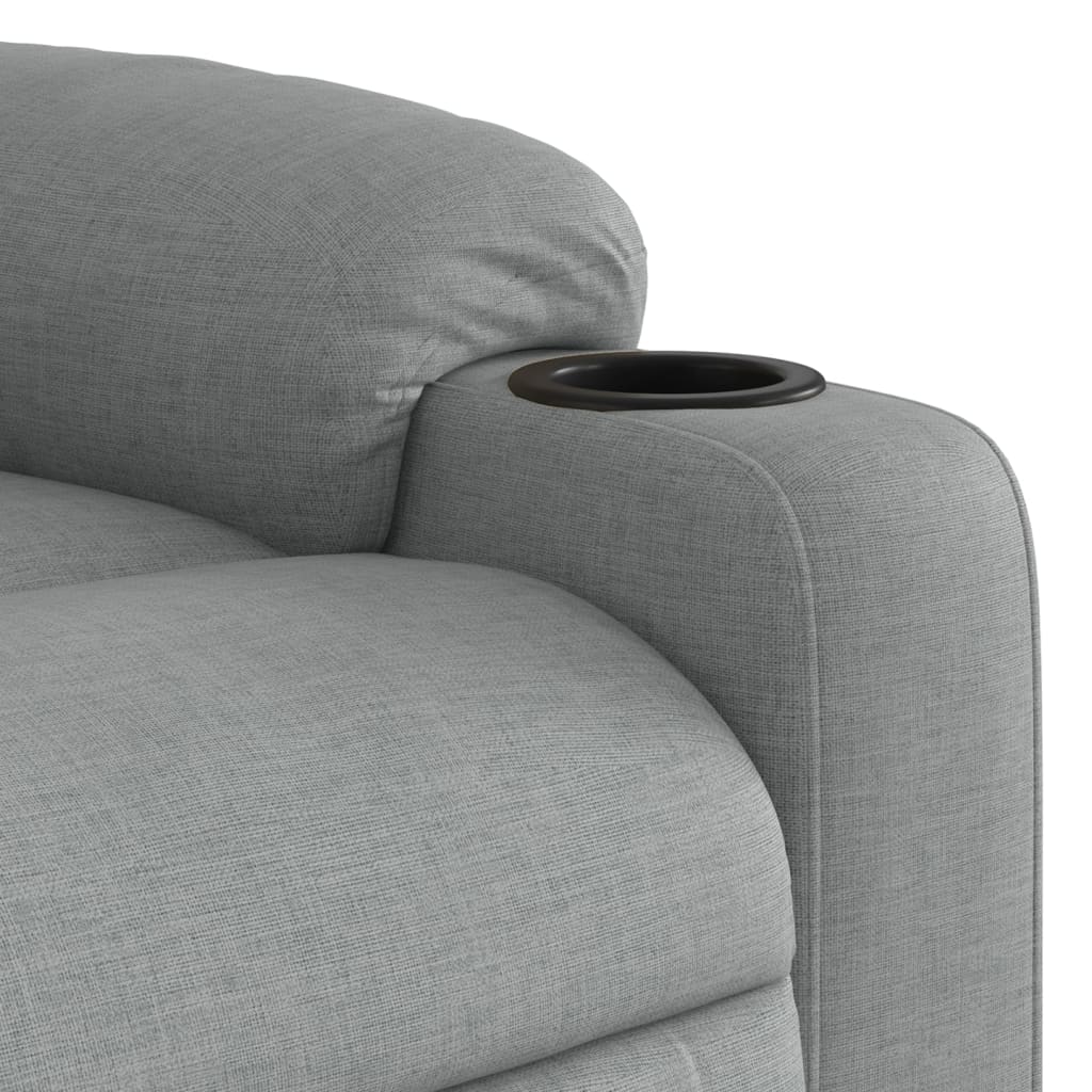 Relaxation Armchair Light Grey Fabric
