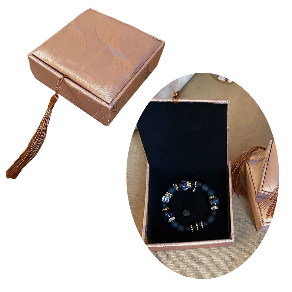 Chinese Vintage Jewelry Display Box Vintage Jewelry Box With Tassels For Necklaces Rings Bracelet And Pendants