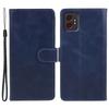 For Samsung Galaxy XCover7 Pro Case Calf Texture PU Leather Wallet Phone Cover with Wrist Strap