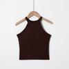 Women's Wireless Sports Bra with Stylish Straps and Built-in Pads