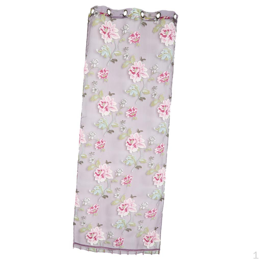 

1 панельная тюль вуаль с большим цветком 250x100cm_Wine red With Beads