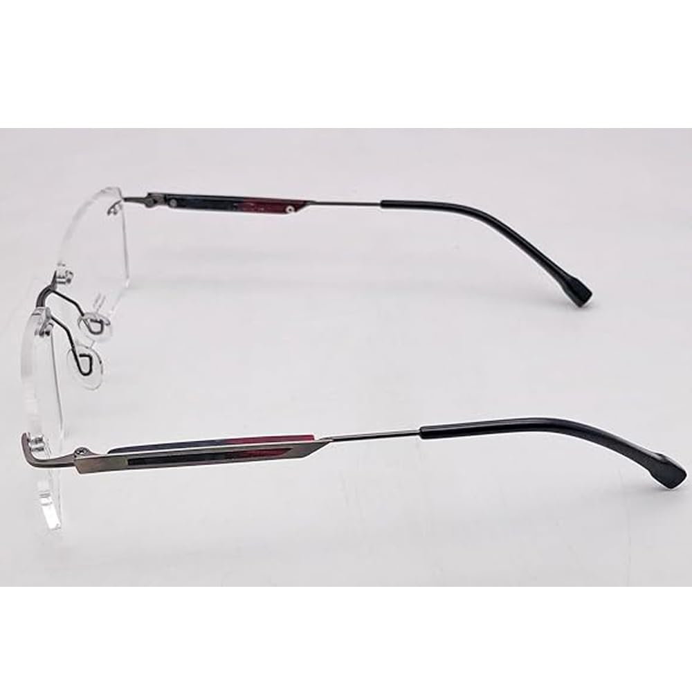 RSINC Oprawka bezramkowa/okulary/okulary korekcyjne, Optyczne, Metal i plastik Dla mężczyzn i kobiet, Gun Black 224810 54-18-140 | IB 21 | N1 Titex