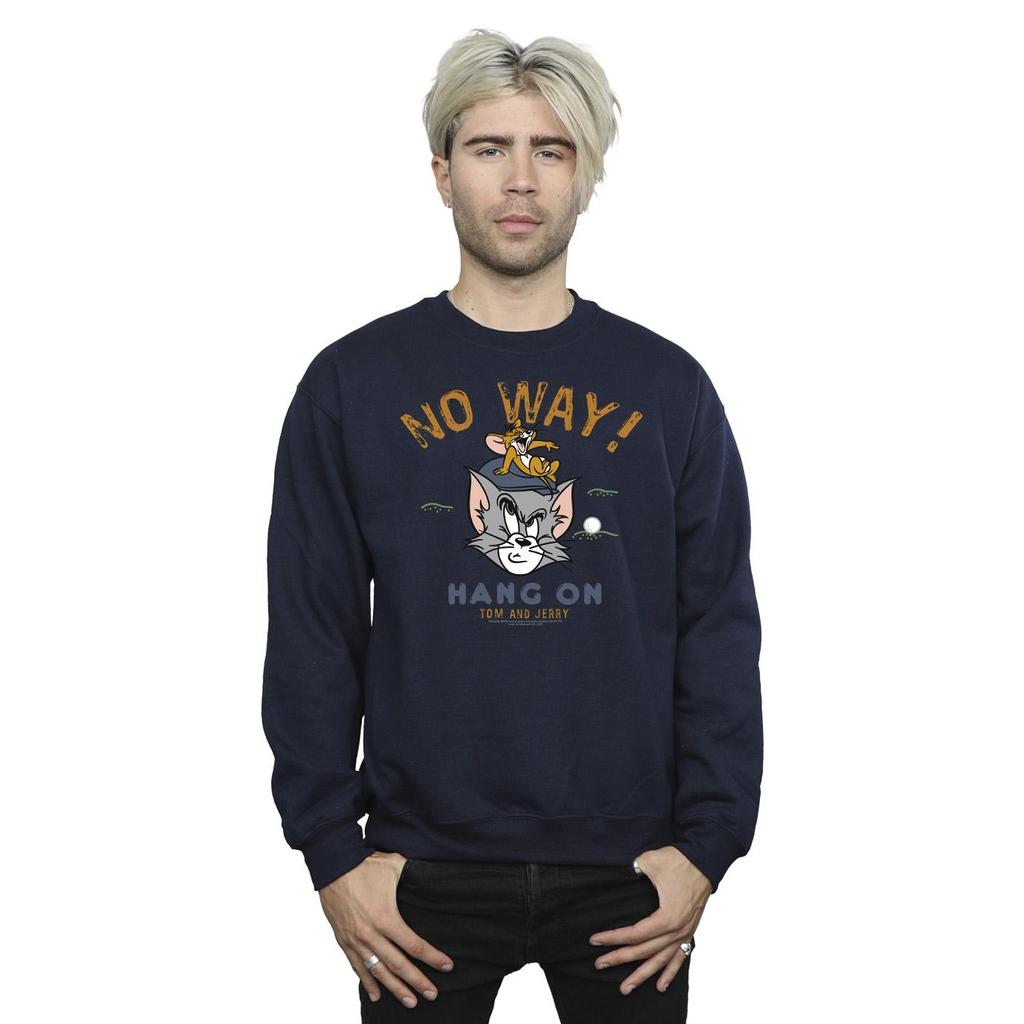 Tom And Jerry Mens Hang On Golf Sweatshirt