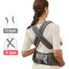 Sunveno Baby Hip Baby Back Easy to Wear Carrier, Seat, Carrier, Carrier, Face-to-Face Carry, Washable, (Gray)