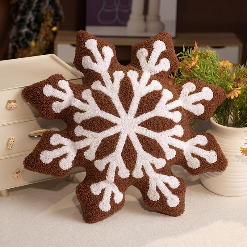 Christmas Soft Stuffed Pillow Cushion Winter Snowflake Plush Toy Dolls Merry Christmas Decors Kid Gifts Happy Latest Year