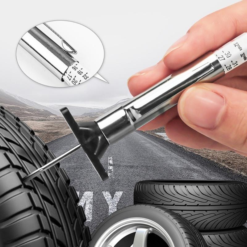 Car Tire Measuring Pen 0-32nds/0-25mm Tyre Pattern Depth Measurement Tool Automotive Tire Depth Gauge Tester