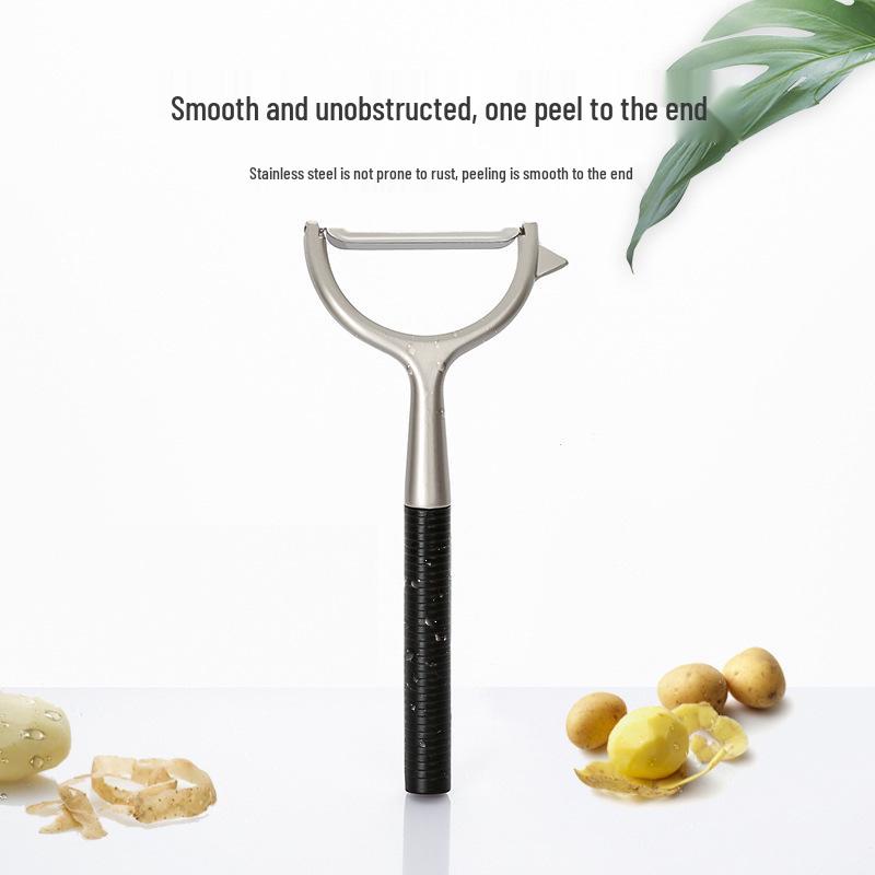 Sleek Black Multipurpose Fruit and Vegetable Peeler