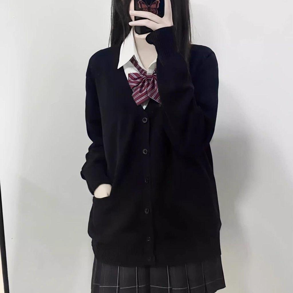 Japanese College-Style JK Uniform Cardigan - Sweet, Versatile, Long-Sleeved Sweater for Autumn/Winter