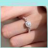 Unique Fashionable Open Circle Ring With Dazzling Zirconia Stone For Women Summer 2024