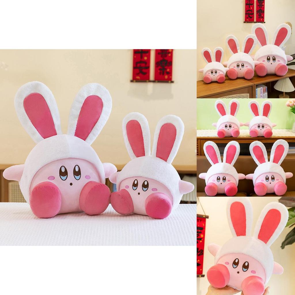 New Plush Rabbit Ear Kirby Doll Soft Toy Adorable Stuffed Animal With Logo Label