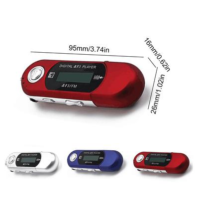2-in-1 Mini-MP3-Player mit LCD-Musikplayer, unterstützt 32 GB TF-Karte, USB 2.0, kleiner Flash-Speicher, leichter LCD-Musikplayer