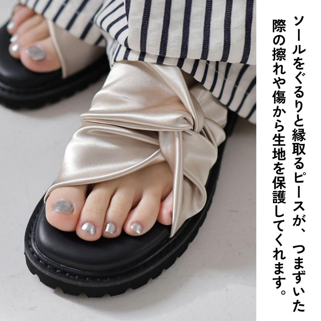 Stretch Satin Twist Sandals for Size Black [Sesto] Women, S, dhs4110-BLK-S