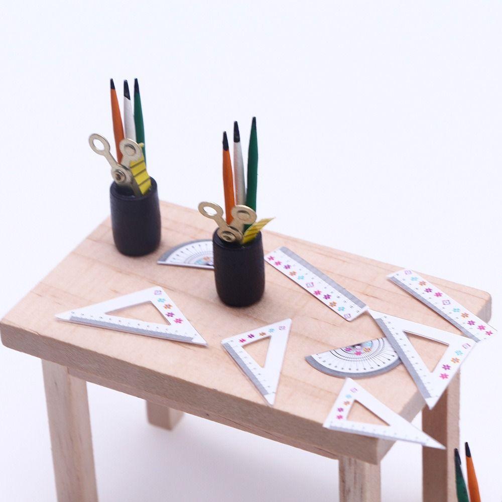 Mini Malwerkzeuge Puppen Schreibwaren 1:Maßstab 1:12 Puppenhaus Schreibmaterialien Party Festival