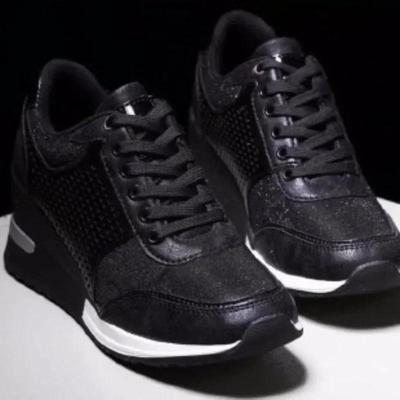 Kamalı Spor Ayakkabılar File Platform Ayakkabılar Düz Renk Kalın Taban Fermuarlı Vulkanize Ayakkabılar Kadın Spor Ayakkabıları Zapatos De Mujer