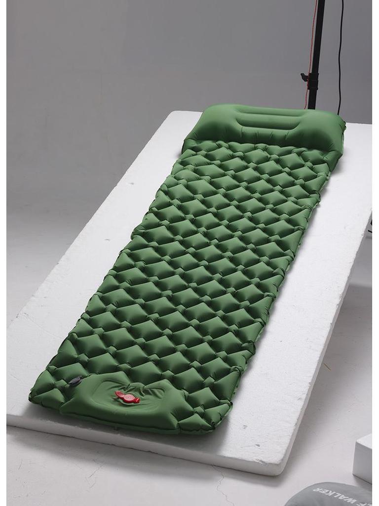 TPU Inflatable Foot-Pumped Camping Pad: Lightweight Outdoor Air Mattress, Moisture-Proof for Mountaineering and Naps