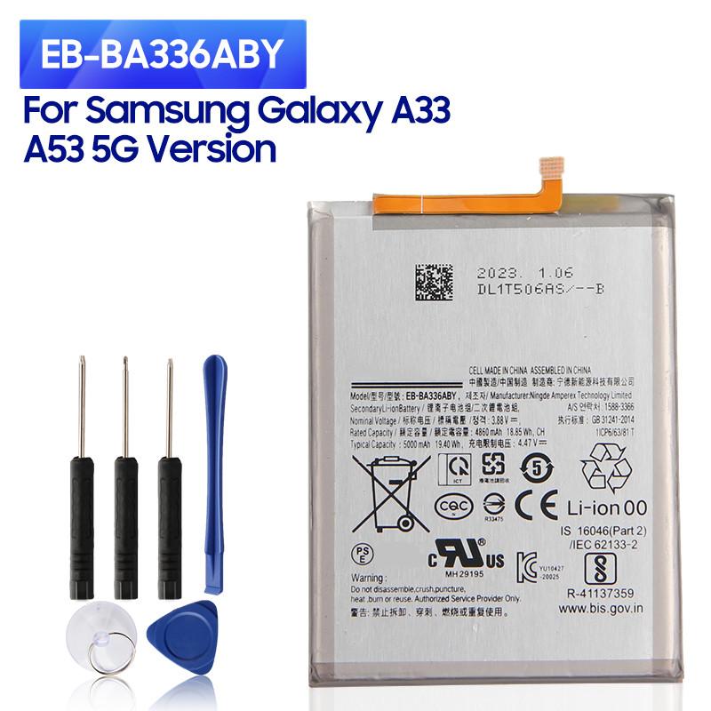 

Original Replacement Battery For Samsung Galaxy A33 A53 5G SM-A5360 A5360 EB-BA336ABY EB-BA536ABY Battery 4860mAh
