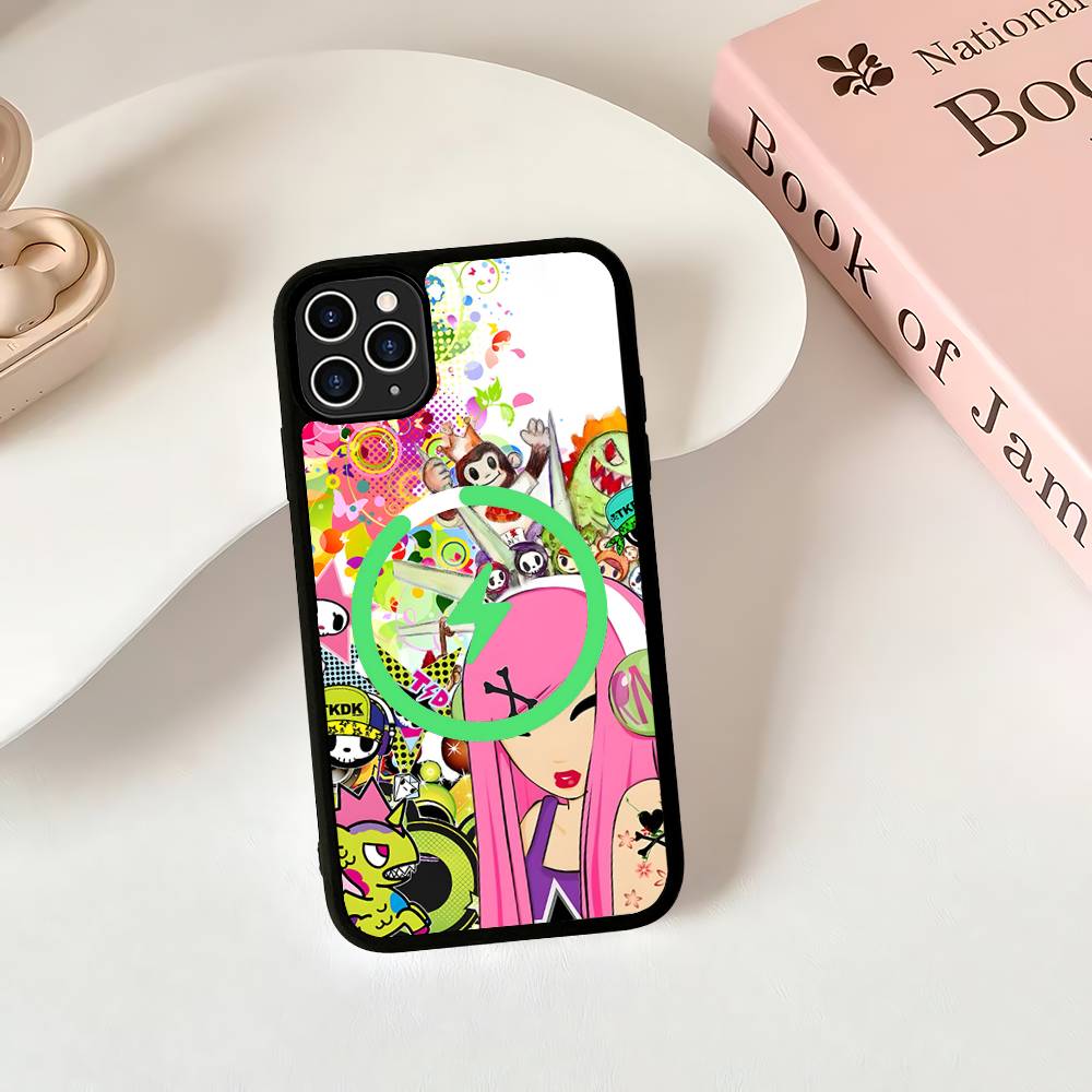 Character T-tokidoki For Magsafe Magnetic Phone Case Wireless PC+TPU For IPhone 11 12 13 14 15 16 17 Pro Max Plus